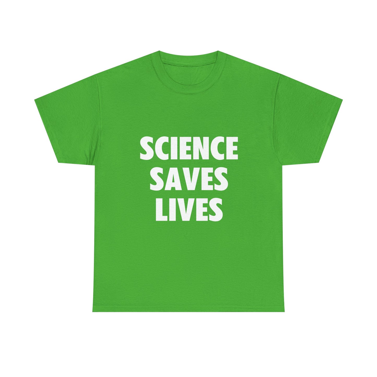 Unisex Heavy Cotton Tee - "Science Saves Lives" T-Shirt for Science Enthusiasts