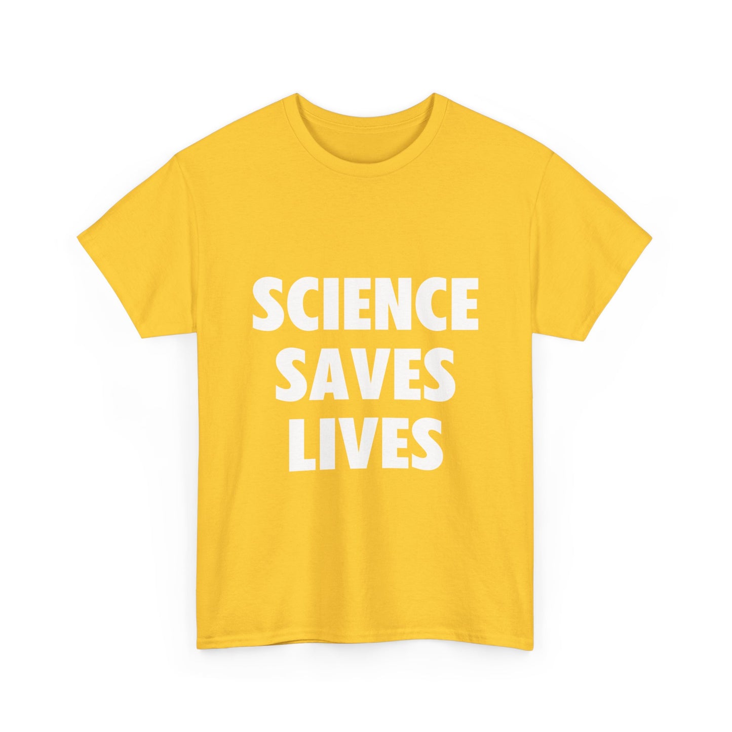 Unisex Heavy Cotton Tee - "Science Saves Lives" T-Shirt for Science Enthusiasts