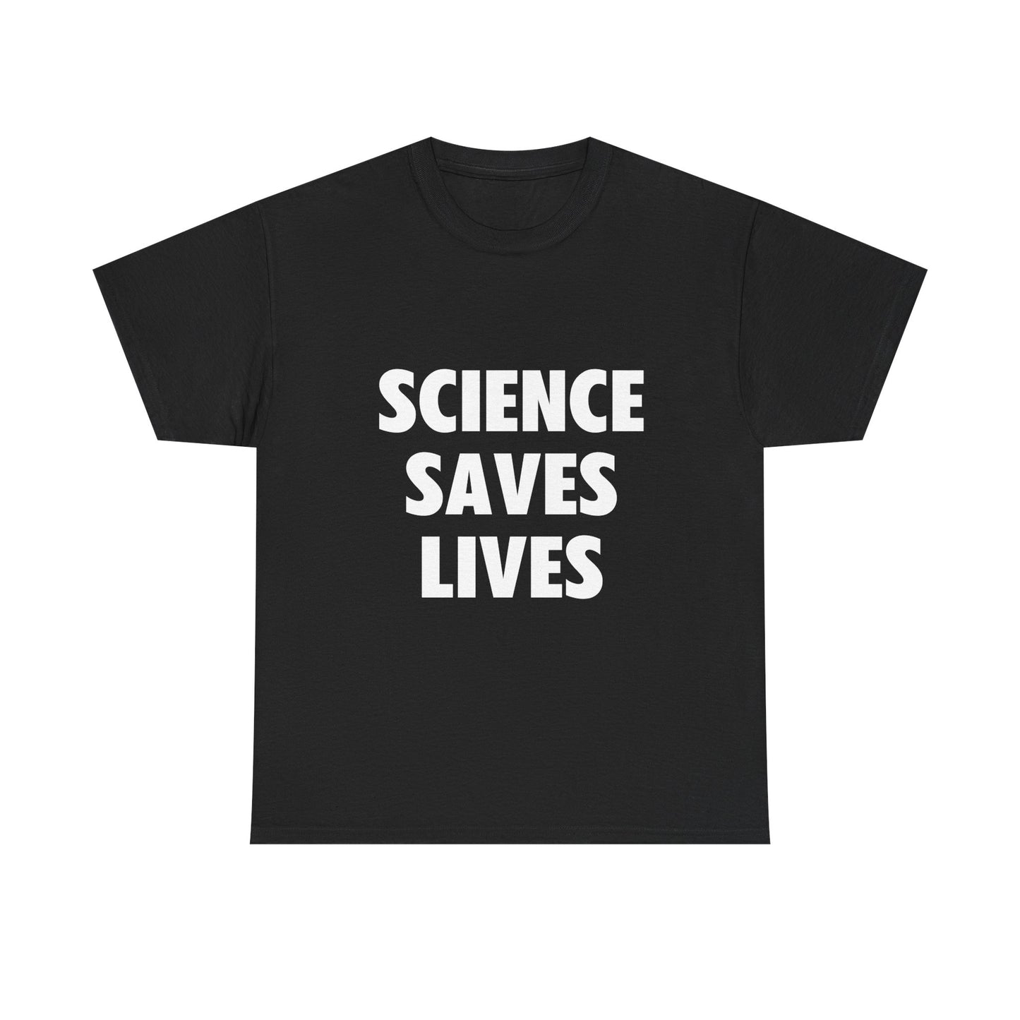 Unisex Heavy Cotton Tee - "Science Saves Lives" T-Shirt for Science Enthusiasts