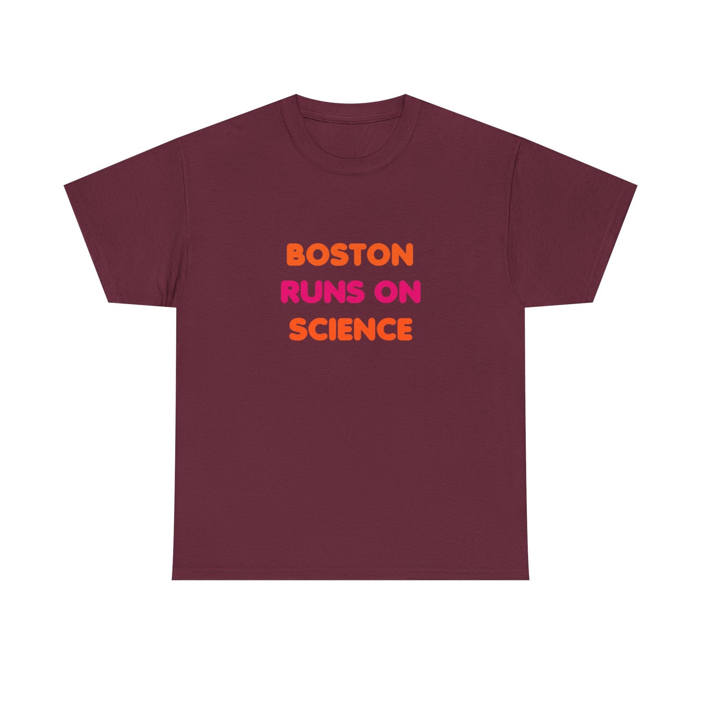 Boston Runs on Science Unisex Heavy Cotton Tee