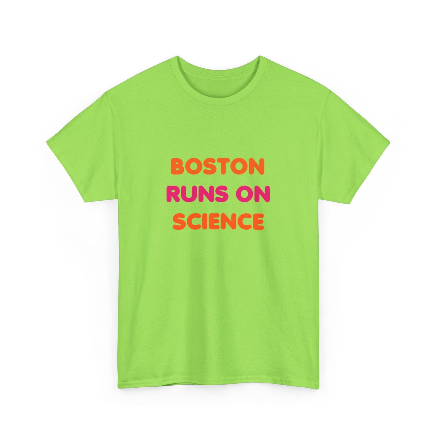 Boston Runs on Science Unisex Heavy Cotton Tee