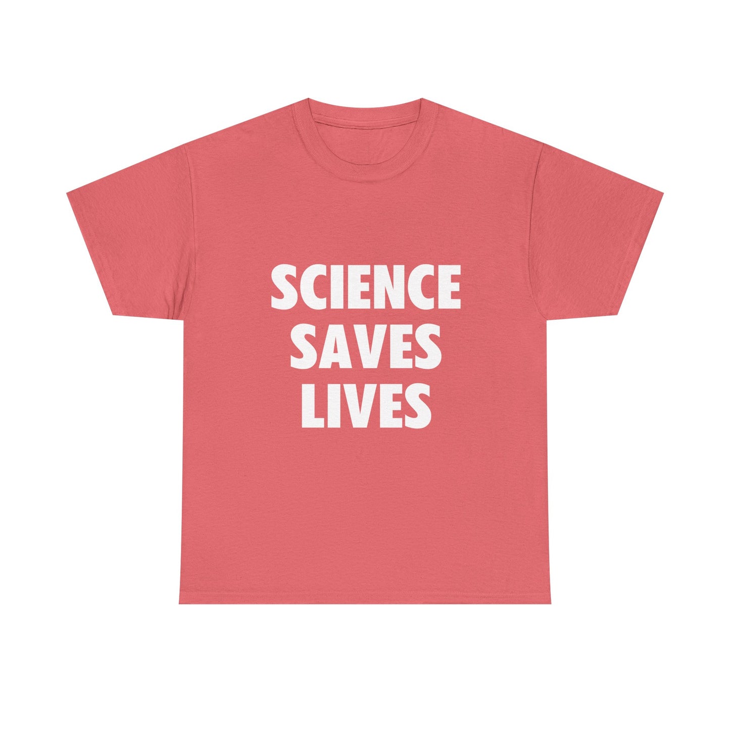 Unisex Heavy Cotton Tee - "Science Saves Lives" T-Shirt for Science Enthusiasts