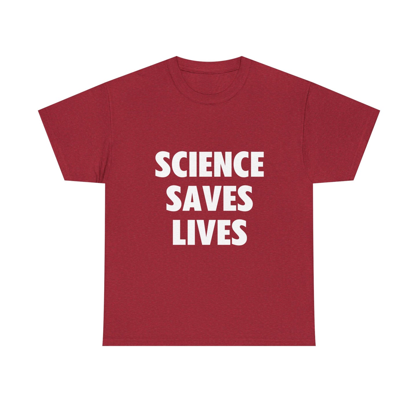 Unisex Heavy Cotton Tee - "Science Saves Lives" T-Shirt for Science Enthusiasts