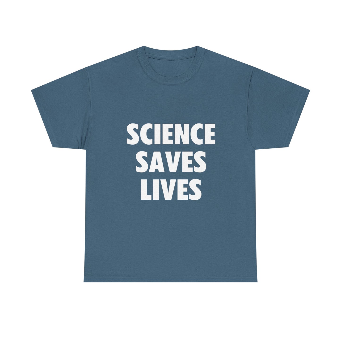 Unisex Heavy Cotton Tee - "Science Saves Lives" T-Shirt for Science Enthusiasts