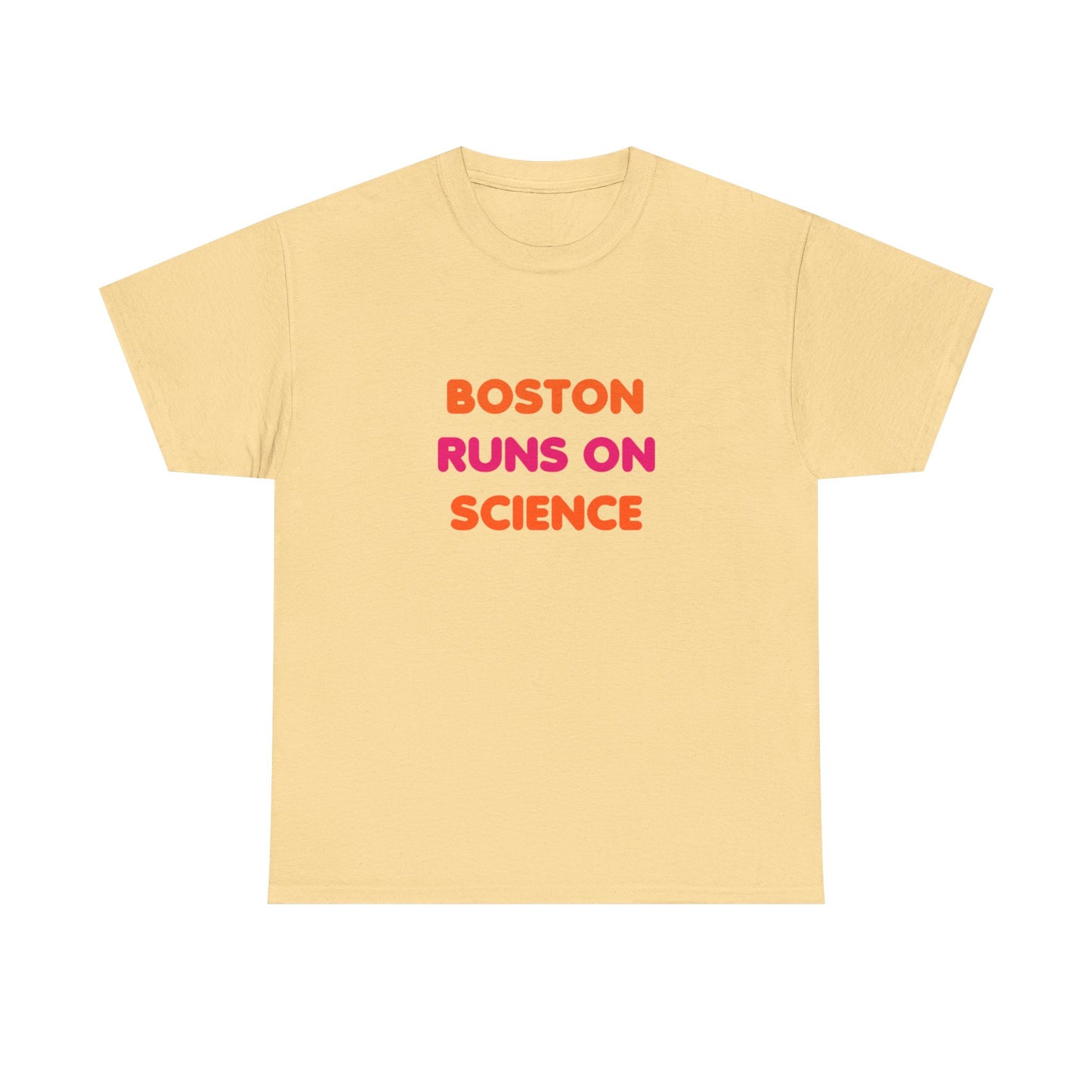 Boston Runs on Science Unisex Heavy Cotton Tee