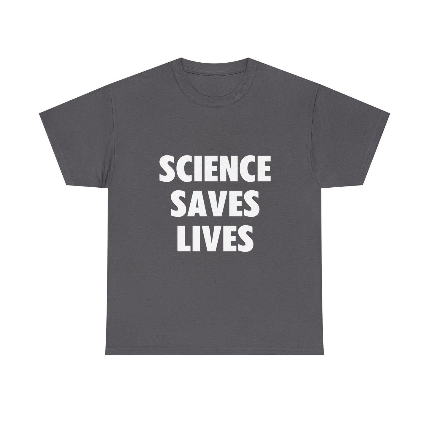 Unisex Heavy Cotton Tee - "Science Saves Lives" T-Shirt for Science Enthusiasts