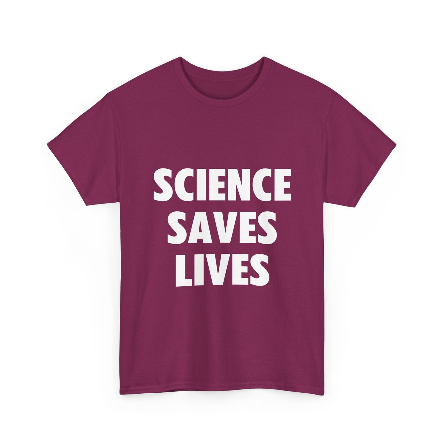 Unisex Heavy Cotton Tee - "Science Saves Lives" T-Shirt for Science Enthusiasts