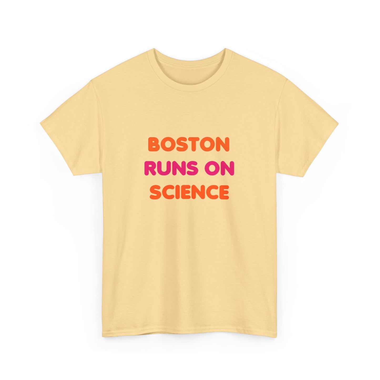 Boston Runs on Science Unisex Heavy Cotton Tee