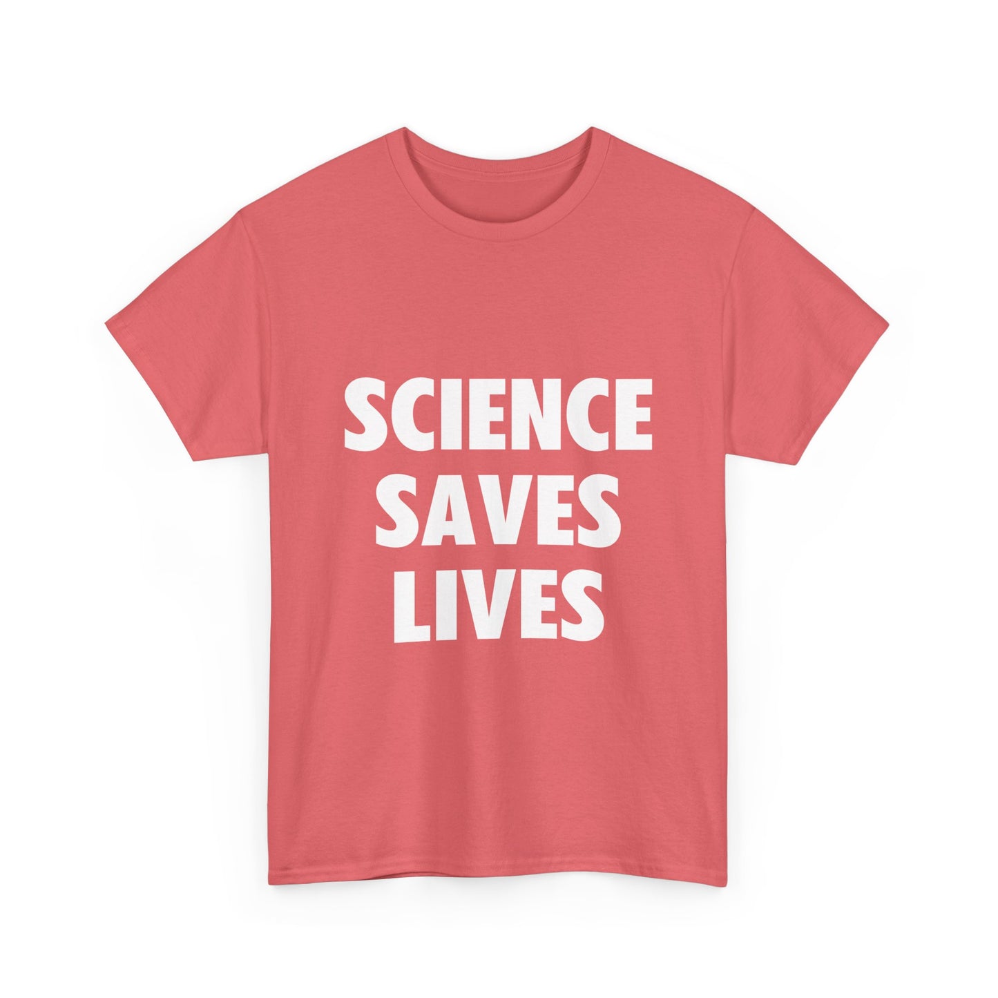 Unisex Heavy Cotton Tee - "Science Saves Lives" T-Shirt for Science Enthusiasts