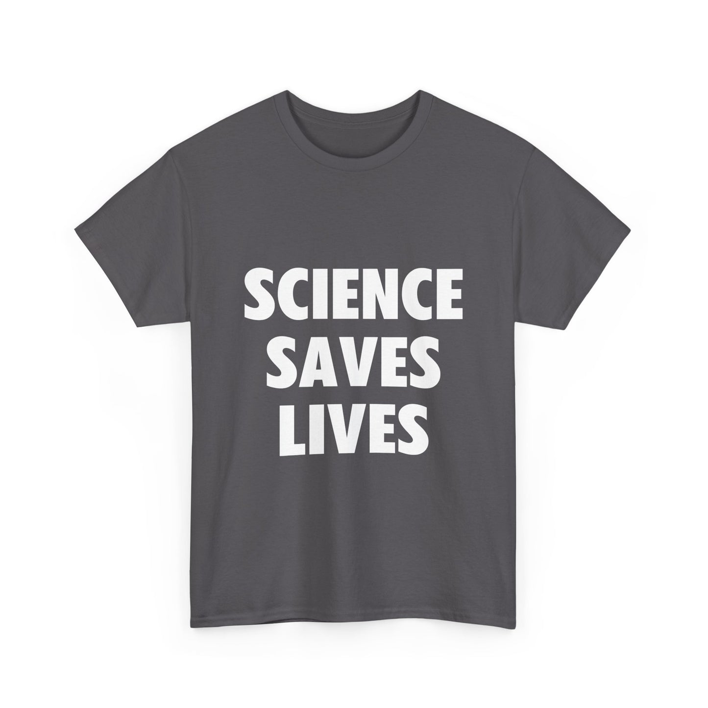Unisex Heavy Cotton Tee - "Science Saves Lives" T-Shirt for Science Enthusiasts
