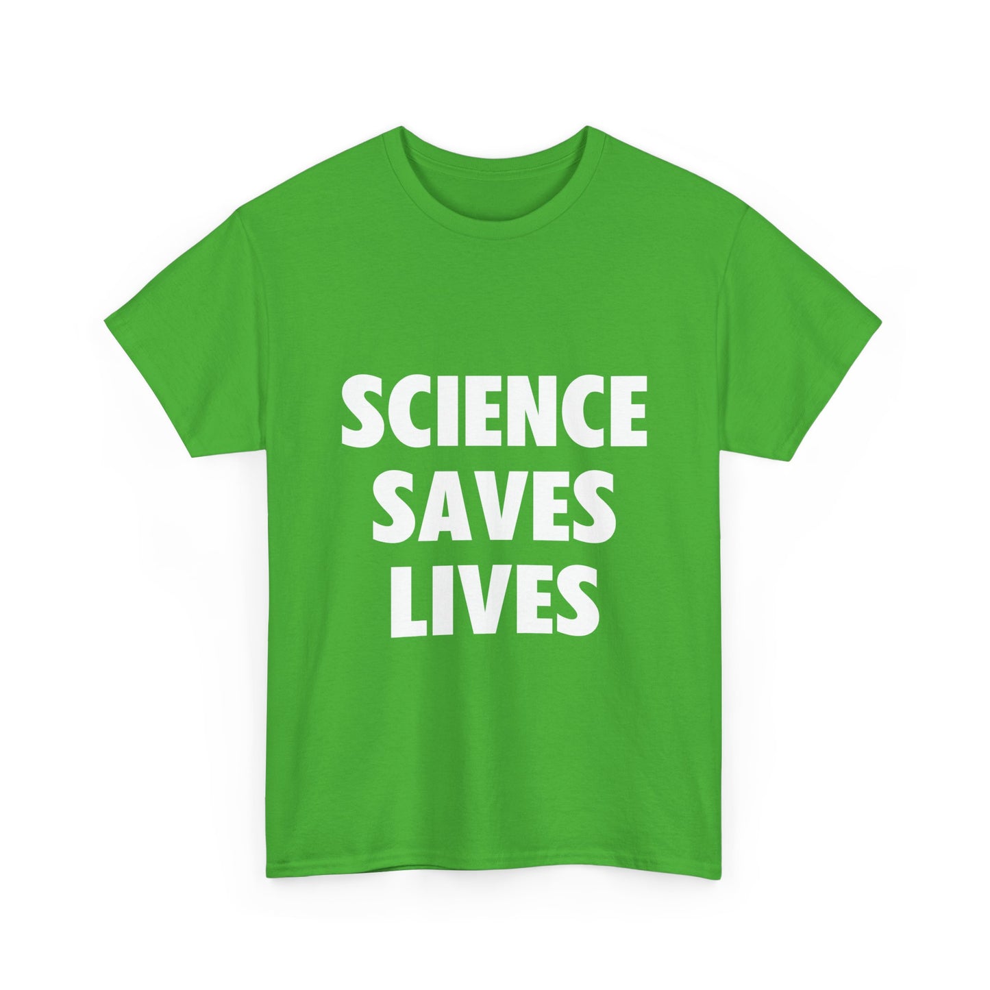 Unisex Heavy Cotton Tee - "Science Saves Lives" T-Shirt for Science Enthusiasts