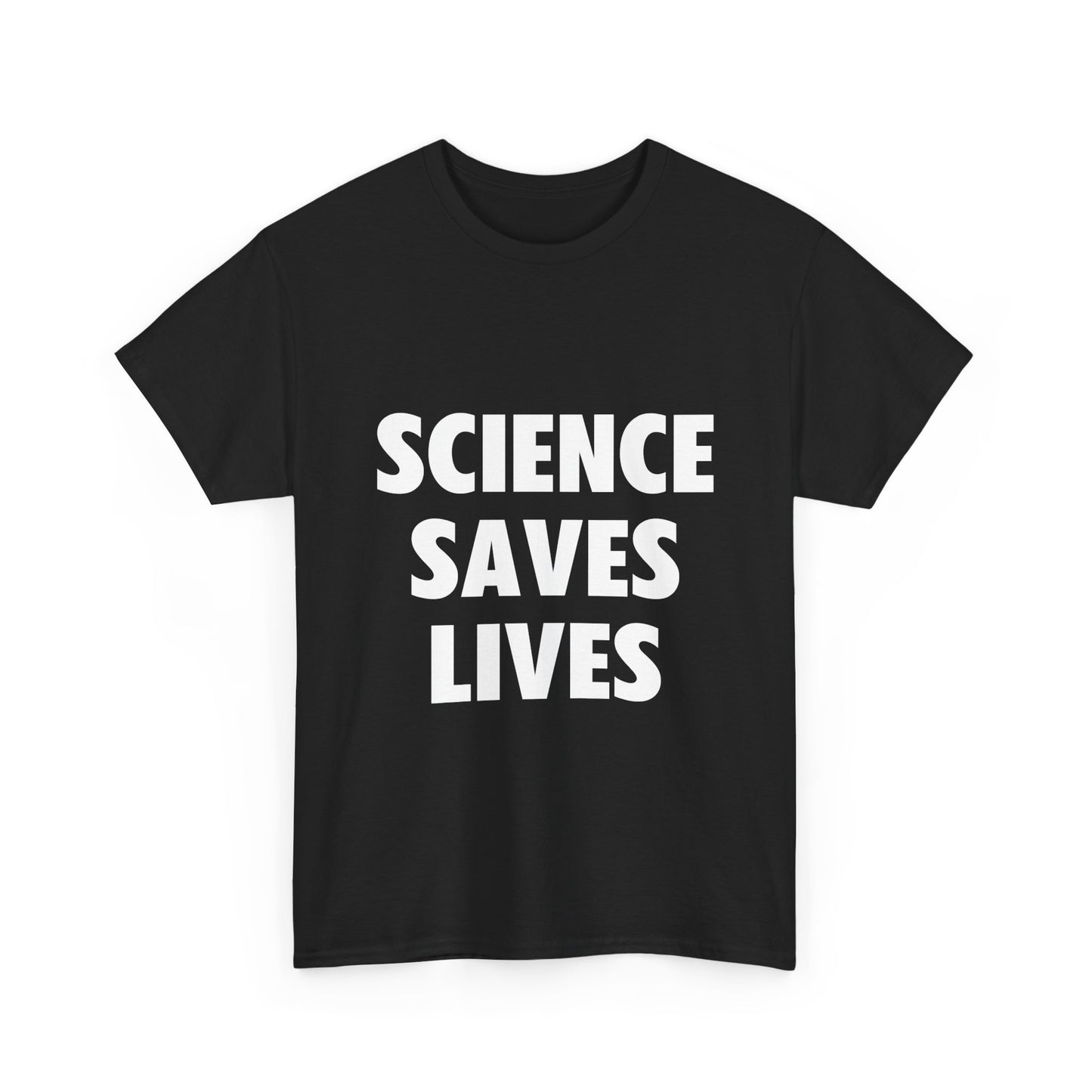 Unisex Heavy Cotton Tee - "Science Saves Lives" T-Shirt for Science Enthusiasts