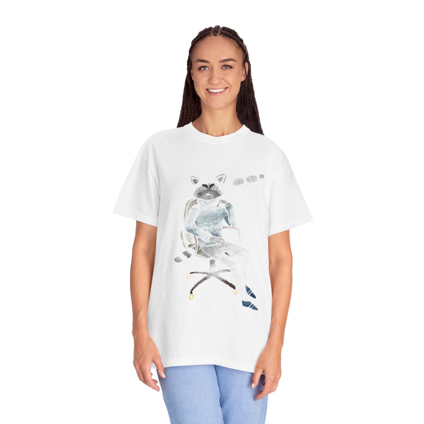 Funny Raccoon Graphic Unisex T-Shirt - Relaxed Fit, Perfect for Cat Lovers