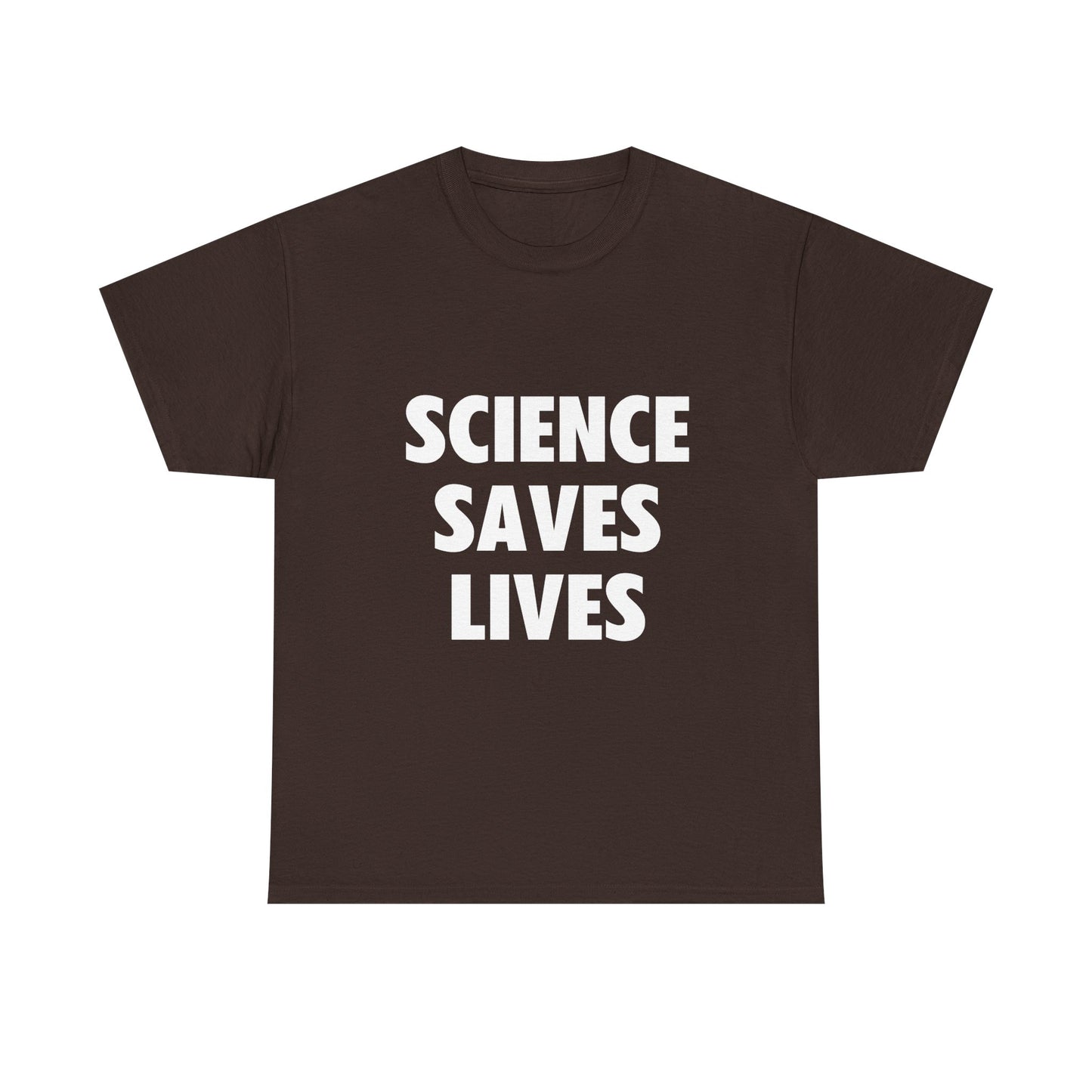 Unisex Heavy Cotton Tee - "Science Saves Lives" T-Shirt for Science Enthusiasts
