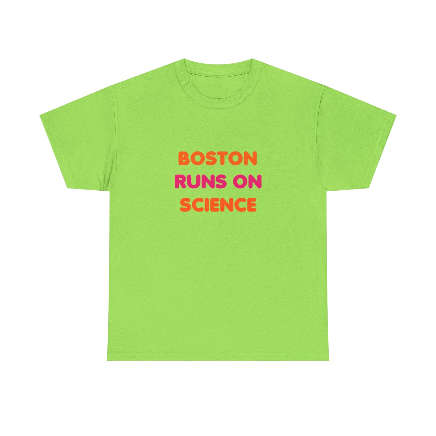 Boston Runs on Science Unisex Heavy Cotton Tee