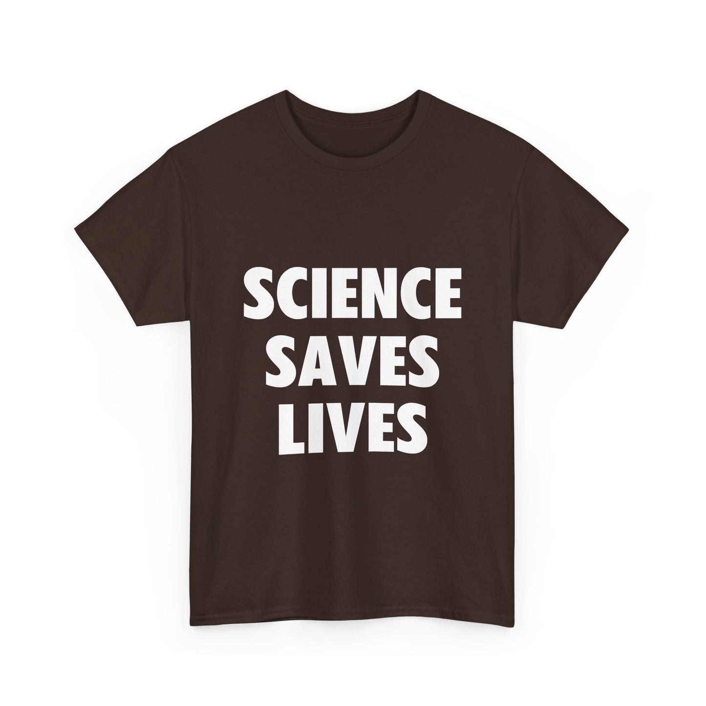 Unisex Heavy Cotton Tee - "Science Saves Lives" T-Shirt for Science Enthusiasts