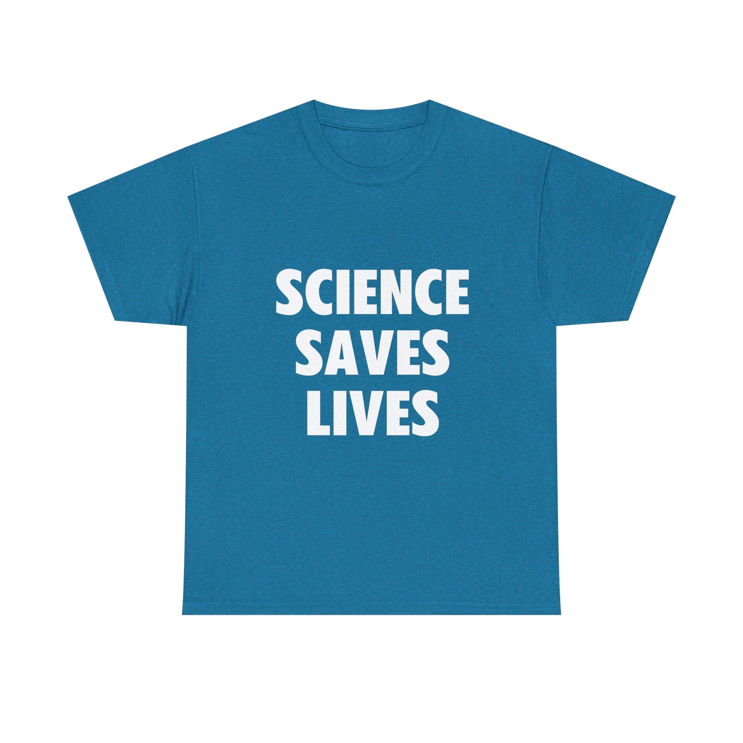 Unisex Heavy Cotton Tee - "Science Saves Lives" T-Shirt for Science Enthusiasts