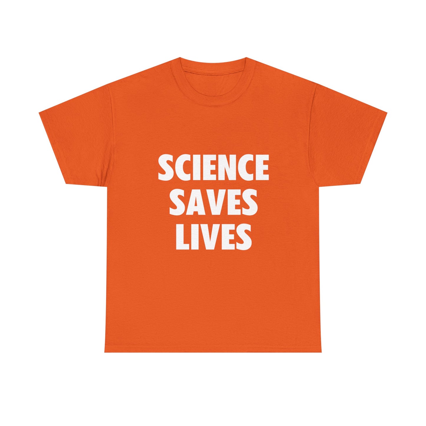 Unisex Heavy Cotton Tee - "Science Saves Lives" T-Shirt for Science Enthusiasts