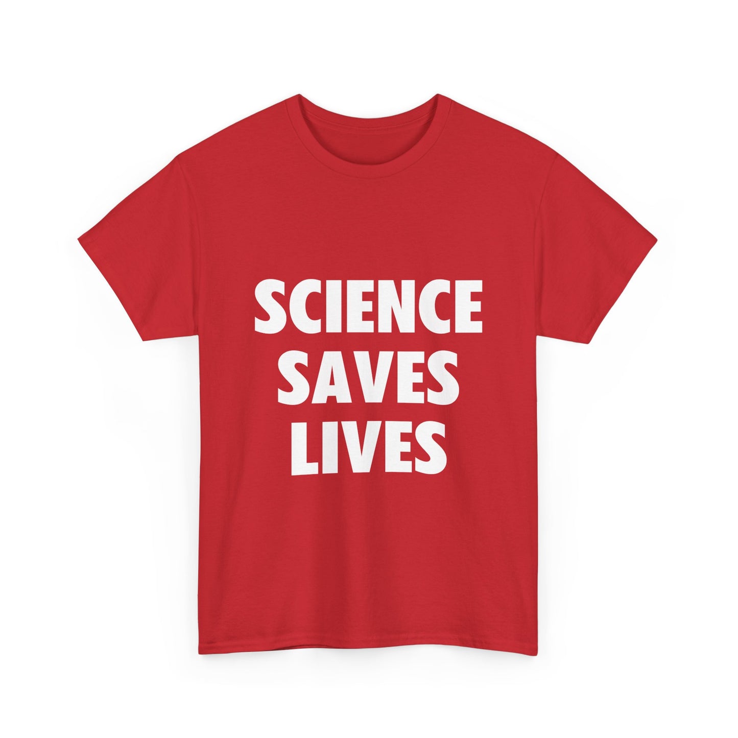Unisex Heavy Cotton Tee - "Science Saves Lives" T-Shirt for Science Enthusiasts