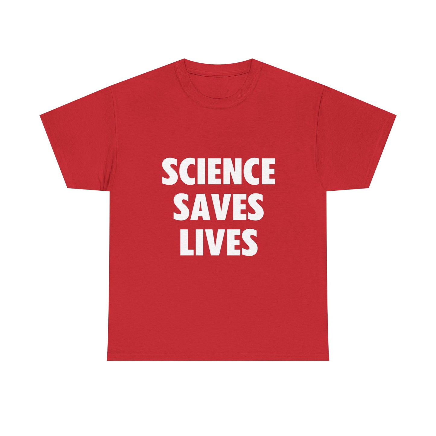 Unisex Heavy Cotton Tee - "Science Saves Lives" T-Shirt for Science Enthusiasts