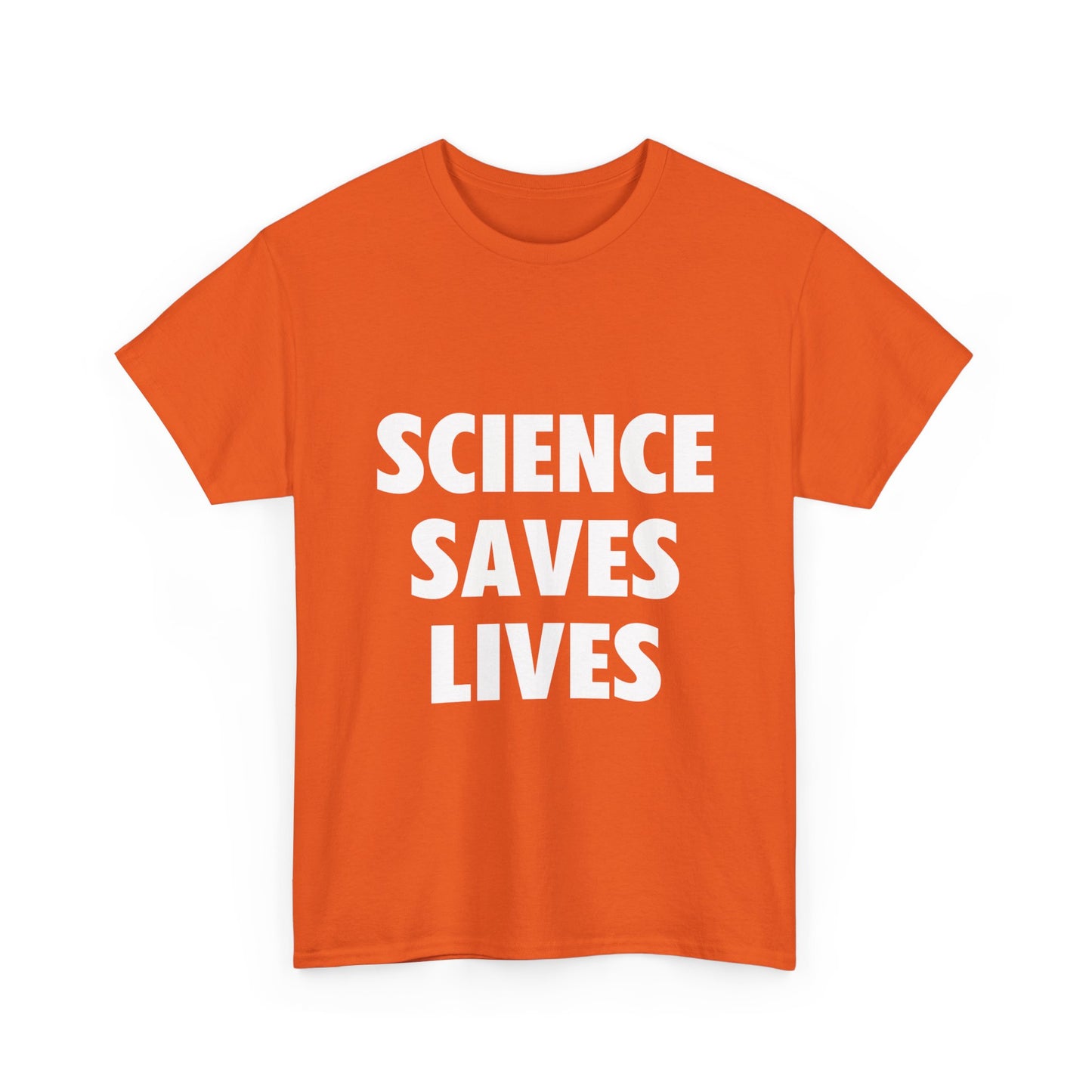 Unisex Heavy Cotton Tee - "Science Saves Lives" T-Shirt for Science Enthusiasts