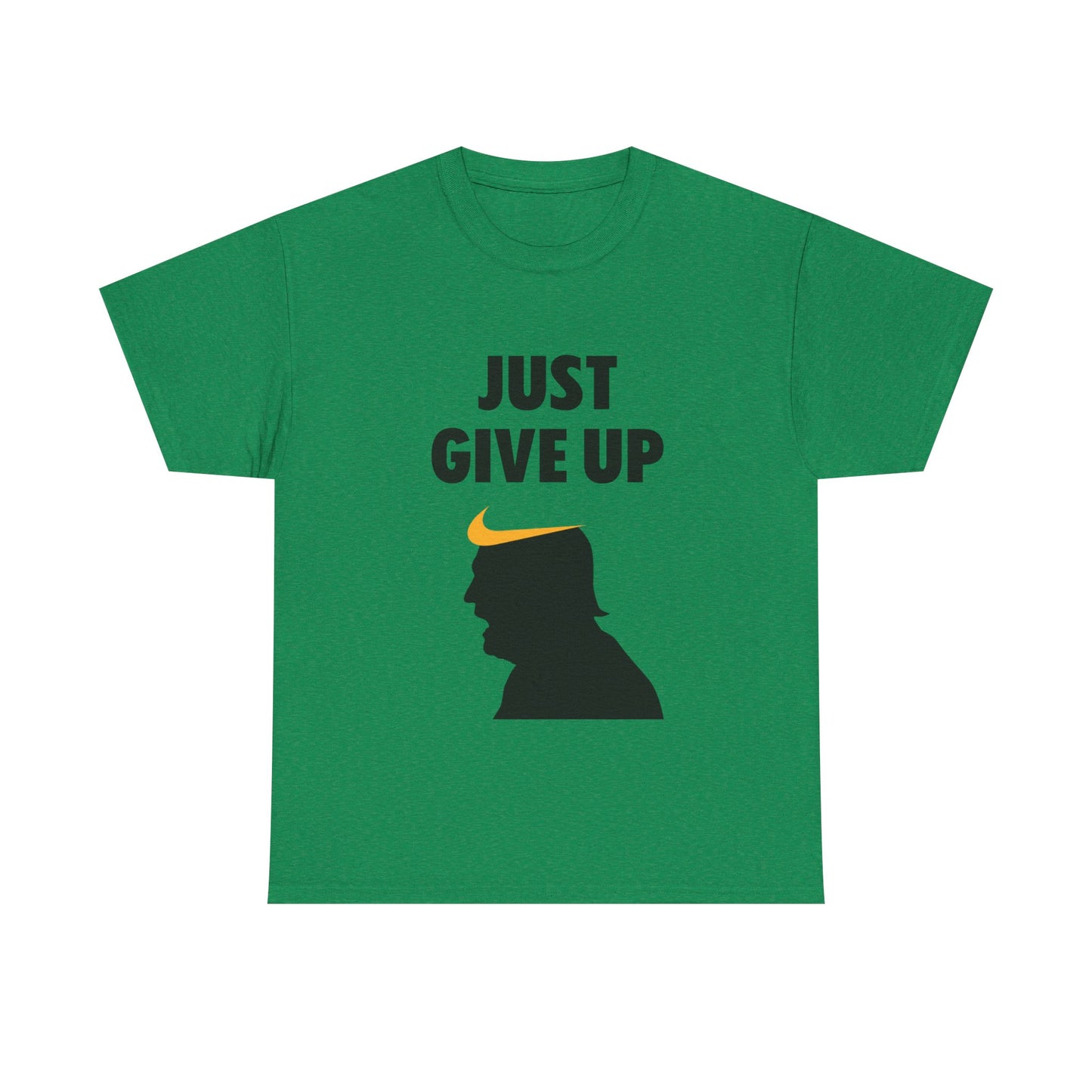 Unisex Heavy Cotton Tee - "Just Give Up" Graphic Shirt for Humor Lovers