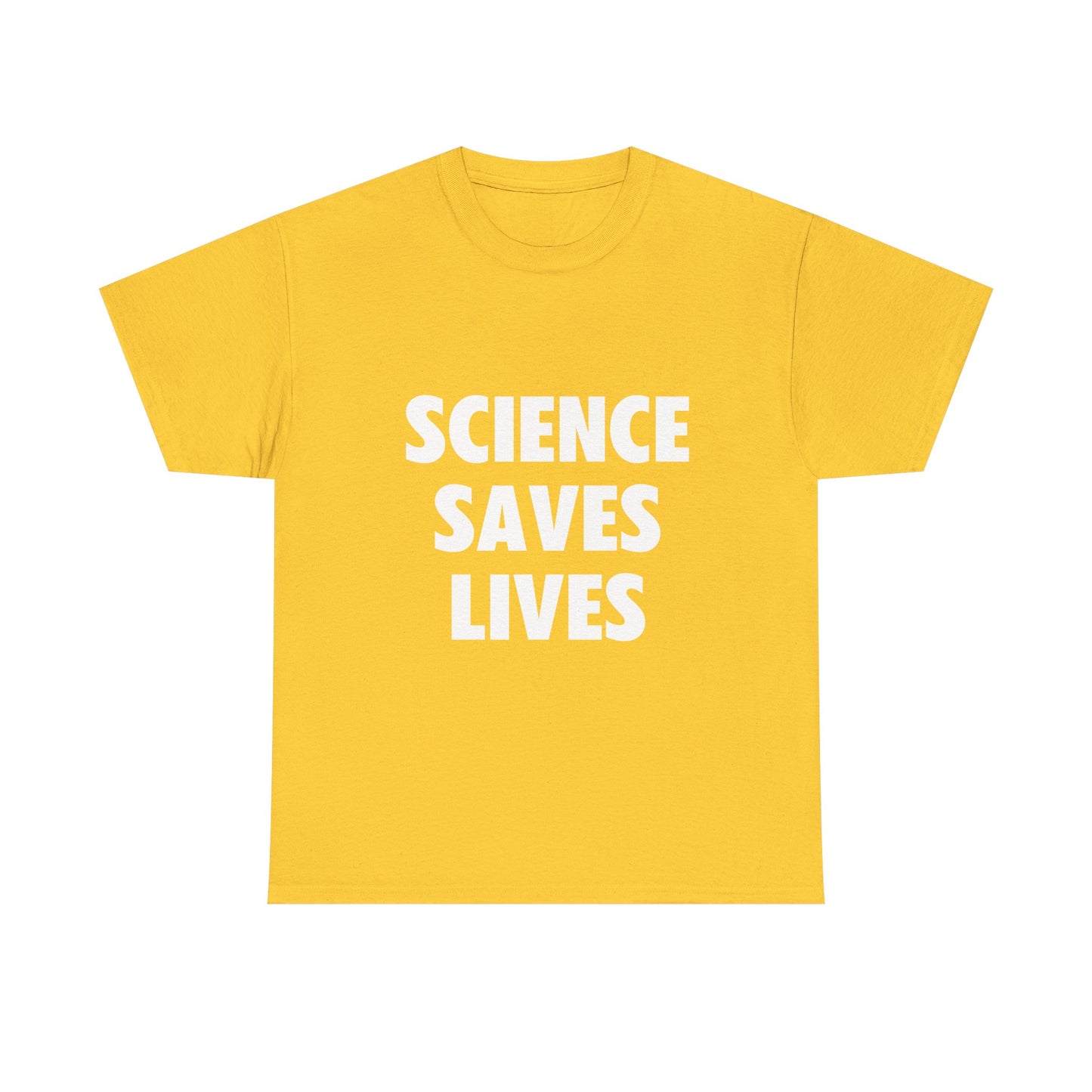 Unisex Heavy Cotton Tee - "Science Saves Lives" T-Shirt for Science Enthusiasts