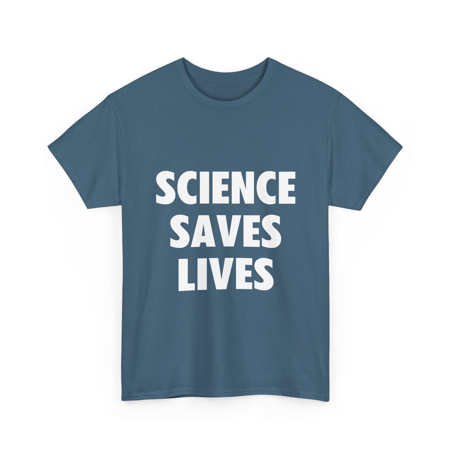 Unisex Heavy Cotton Tee - "Science Saves Lives" T-Shirt for Science Enthusiasts