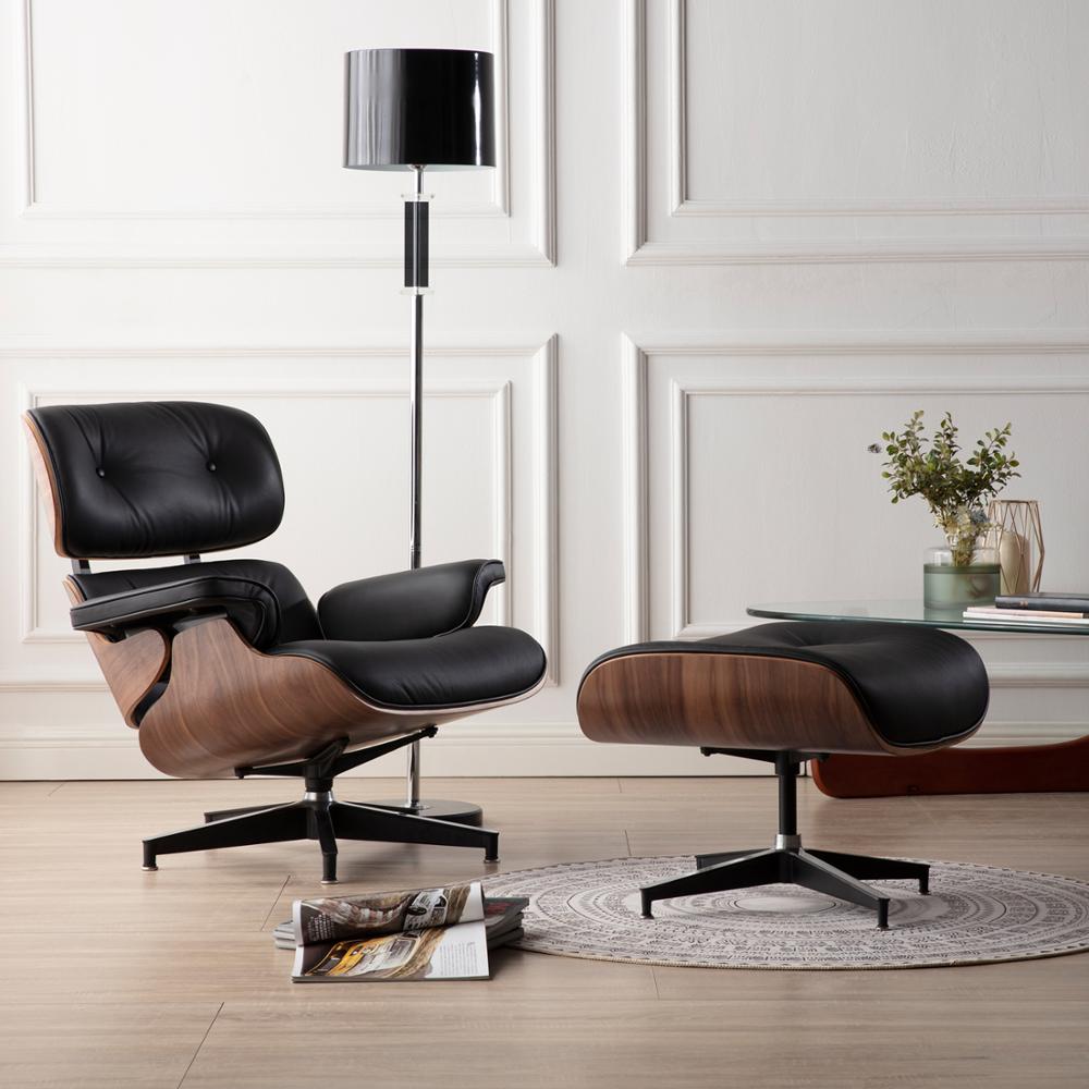 Emma Lounge Chair and Ottoman – Black Palisander