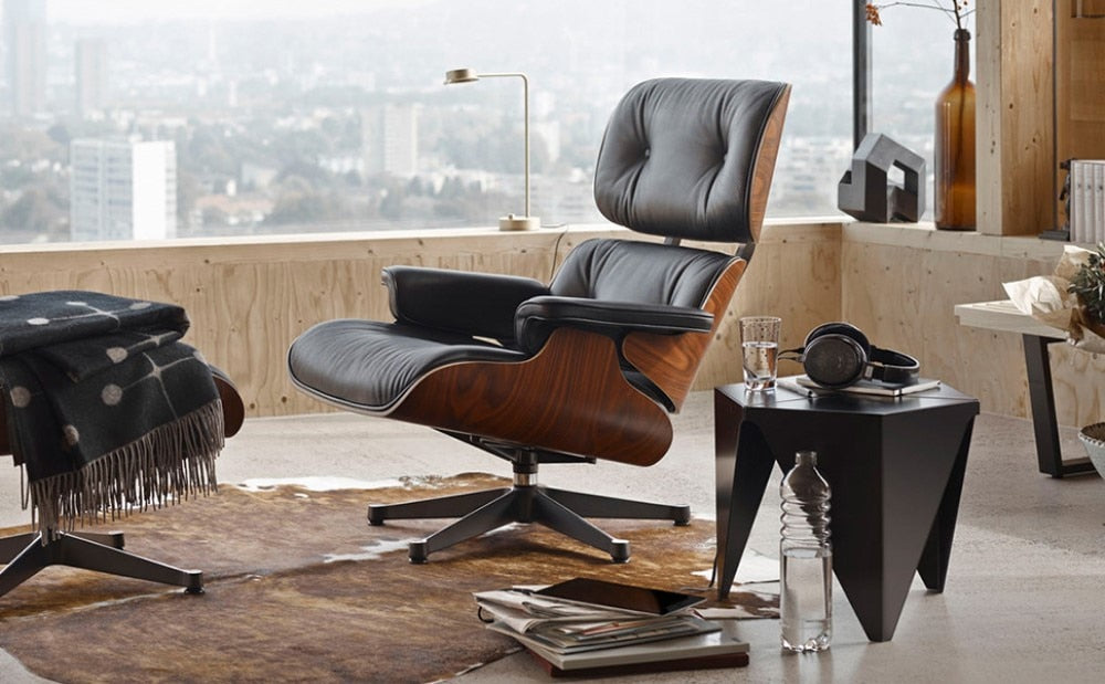 Emma Lounge Chair and Ottoman – Black Palisander
