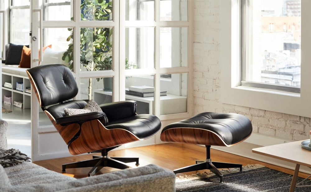Emma Lounge Chair and Ottoman – Black Palisander