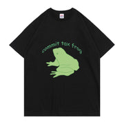New Creativity Clothes Commit Tdx Frog Tshirt Streetwear Tee Men Women Fashion Casual T-shirt Unisex Tops Men's Cotton T Shirt