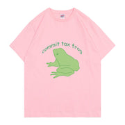 New Creativity Clothes Commit Tdx Frog Tshirt Streetwear Tee Men Women Fashion Casual T-shirt Unisex Tops Men's Cotton T Shirt