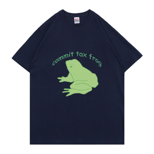 New Creativity Clothes Commit Tdx Frog Tshirt Streetwear Tee Men Women Fashion Casual T-shirt Unisex Tops Men's Cotton T Shirt